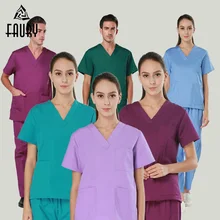 Доктор униформа для медсестер медицинский салон красоты наборы скрабов хирургическая спа-Униформа с коротким рукавом дышащая лабораторная куртка брюки