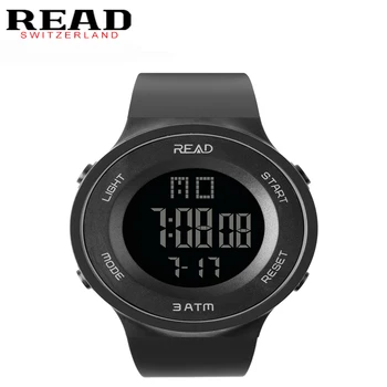 

READ Men Outdoor Sports Watch Countdown Time Alarm Fashion Digital Watch 3Bar Waterproof Wristwatches Relogio Masculino 90003