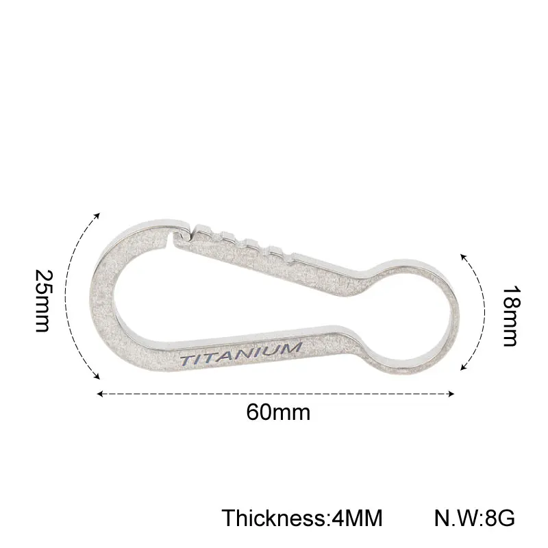 Tiartisan Titanium Mini High Loading bearing Carabiner Outdoor Hook EDC Tool keychain