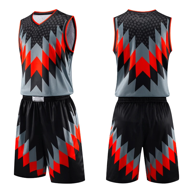Personality Men Throwback Basketball Jersey Set Adult Jerseys Training Team Uniform Pockets Quick Dry | Спорт и развлечения