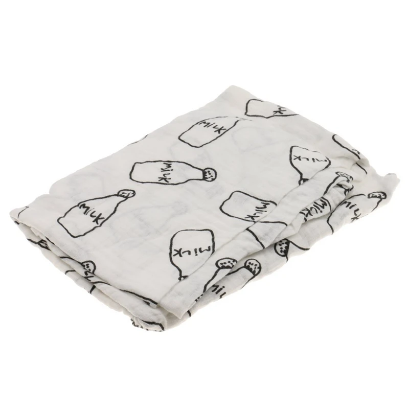 Хлопок Lange новорожденный пеленать одеяло для сна мешок 110 см x 110 см-молоко
