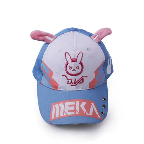 DVA Rabbit Ear Cute Baseball Cap Women Cartoon Printed Lady Hat Japanese Comic Hot Sale D.va Casual Fashion Cap Adjustable (3)