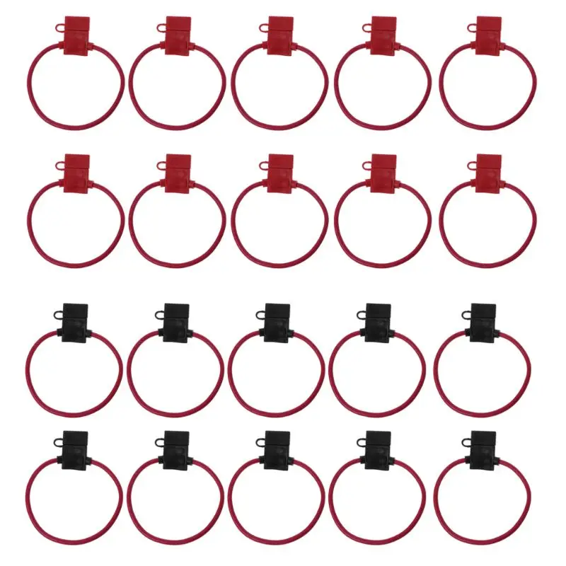 

10pcs Waterproof In-line Mini Blade Fuse Holder 10 Gauge Splash Proof For 12V Fuses Auto Car Bike Boat