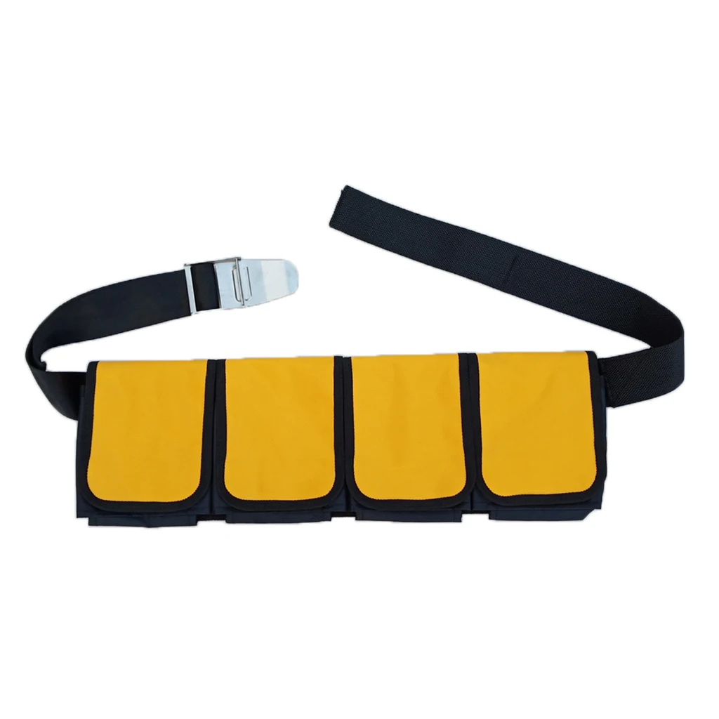 MagiDeal Scuba Diving 3 4 5 Pockets Weight Belt Heavy Duty Waist Strap Gear for Snorkeling Free Diving Spear Fishing  