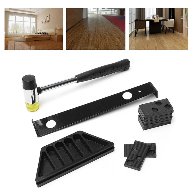 Top Quality Wood Flooring Laminate Installation Kit Set Wooden Floor Top Quality Wood Flooring Laminate Installation Kit Set Wooden Floor Fitting Tool Diy Home With Mallet