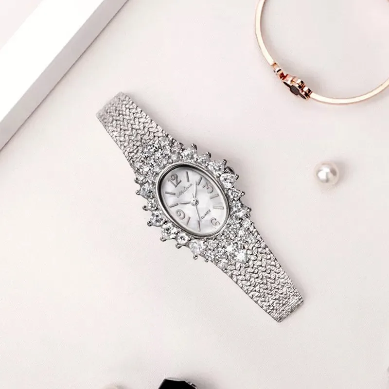 Melissa Women Brand Luxury Rhinestone Jewelry Watches Vintage Fashion Oval Bracelet Watch Japan Quartz Analog Bangle Watch Femme Melissa Women Brand Luxury Rhinestone Jewelry Watches Vintage Fashion Oval Bracelet Watch Japan Quartz Analog Bangle Watch Femme