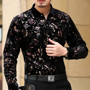 Image 3 - Mu Yuan Yang 2020 Mannen Mode Flanel Shirts Formele Lange Mouwen Zwart Shirt Merk Heren Kleding Grote Size 3XL 50% off Рубашка
