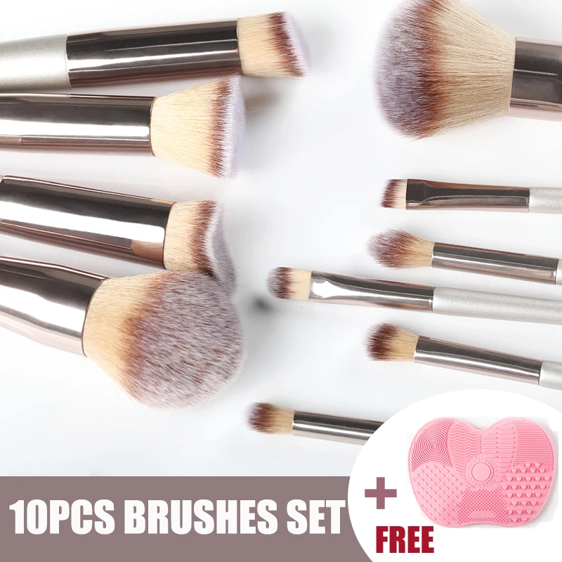 

ROSALIND Makeup Brushes Kit Set Highlighter Cosmetic Pincel Maquiagem Powder Eyeliner Eyeshadow Professional Brush Cleaner Tool