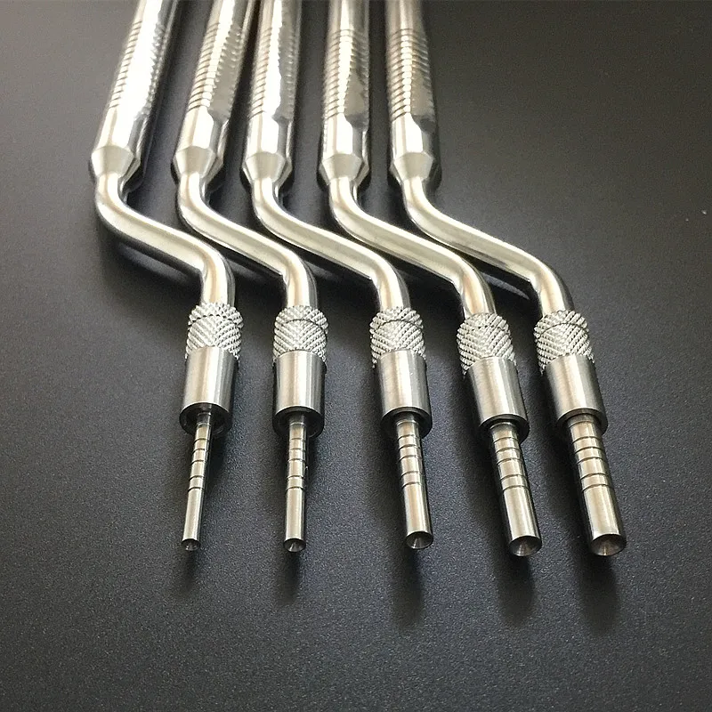 Ferramenta de Extração de Elevação Elevação do Seio 5 Parte Implantes Dentários Instrumentos Osteótomo Dental Dente do Seio Maxilar Dobrado Dicas Côncava 3 5 peça dental implante osteotome instrumentos dental