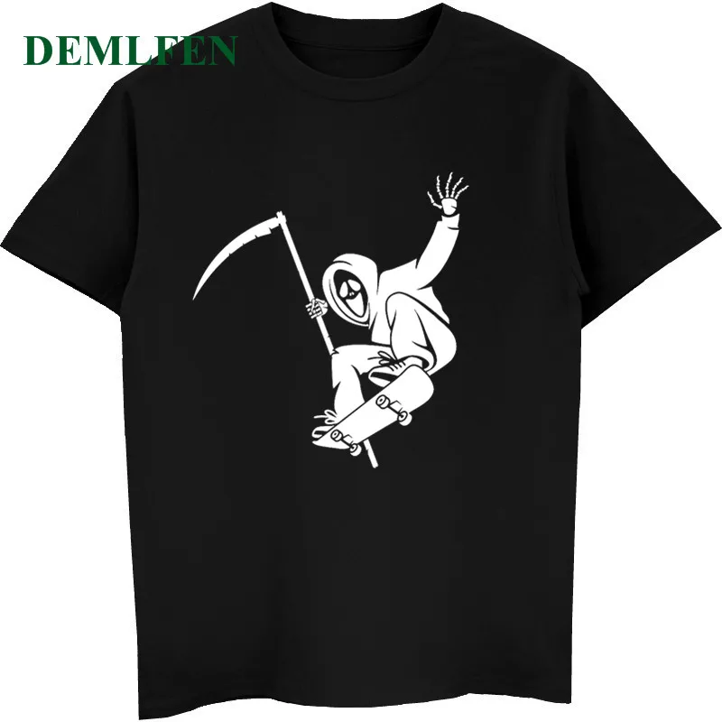 Cool Skate Skateboard Boys Print T shirt Summer Classic Short Sleeve O