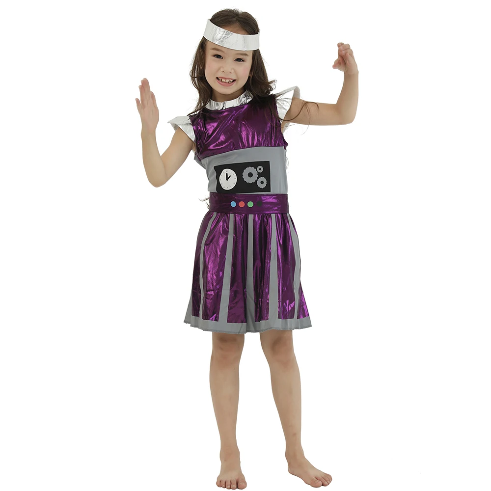 Eraspooky/Детский костюм для Хэллоуина, астронавт, костюм робота для девочек, костюм космонавта, инопланетянина, Детский карнавальный костюм