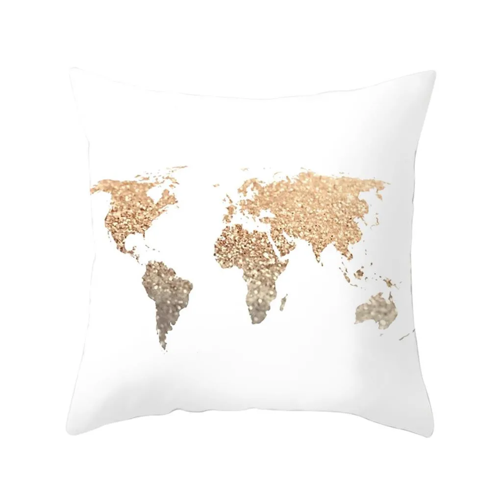 

Geometry Painting Velvet Cushion Cover Throw Pillow Case Sofa Home Decor Pillows Cover World Map Pillow Case For Sofa #Mar04