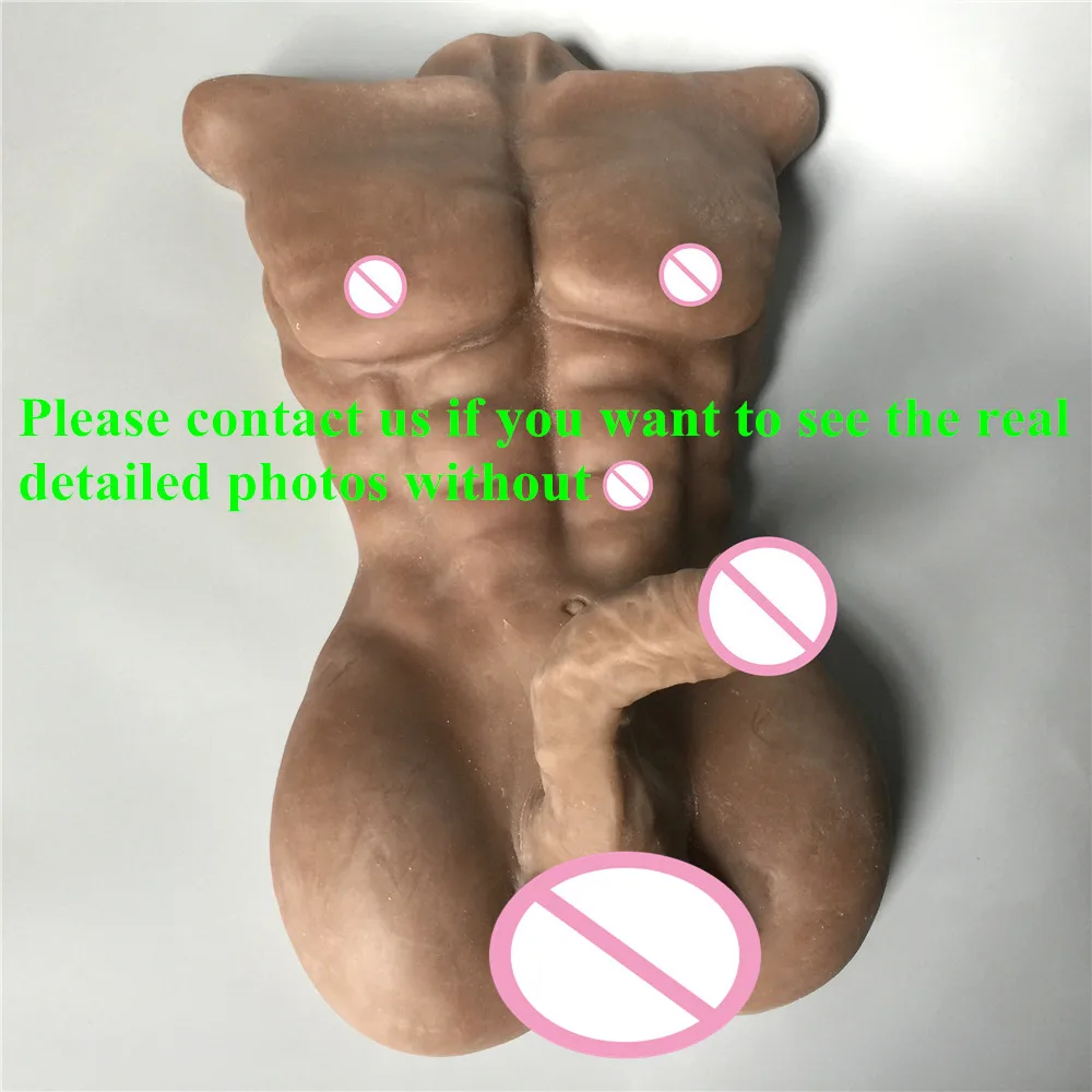Realistic font b sex b font silicone life size torso with 18cm penis and anus hole