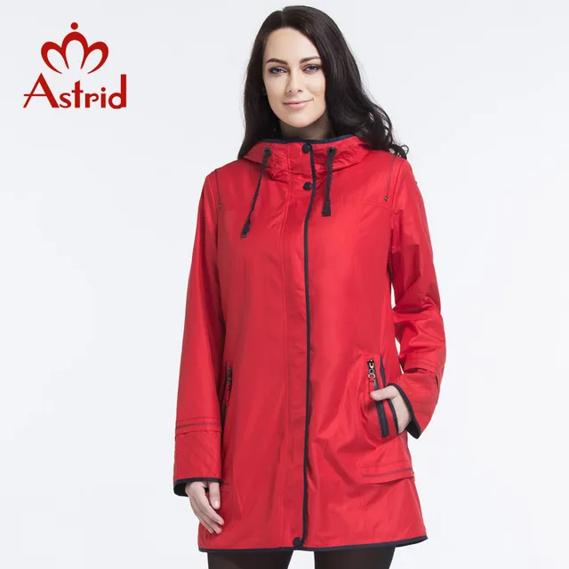Astrid 2016 New Spring Women High Quality Fashion Trench Coat For Women Hooded Plus Size Outwear L XL 2XL 3XL 4XL 5XL AS-2617