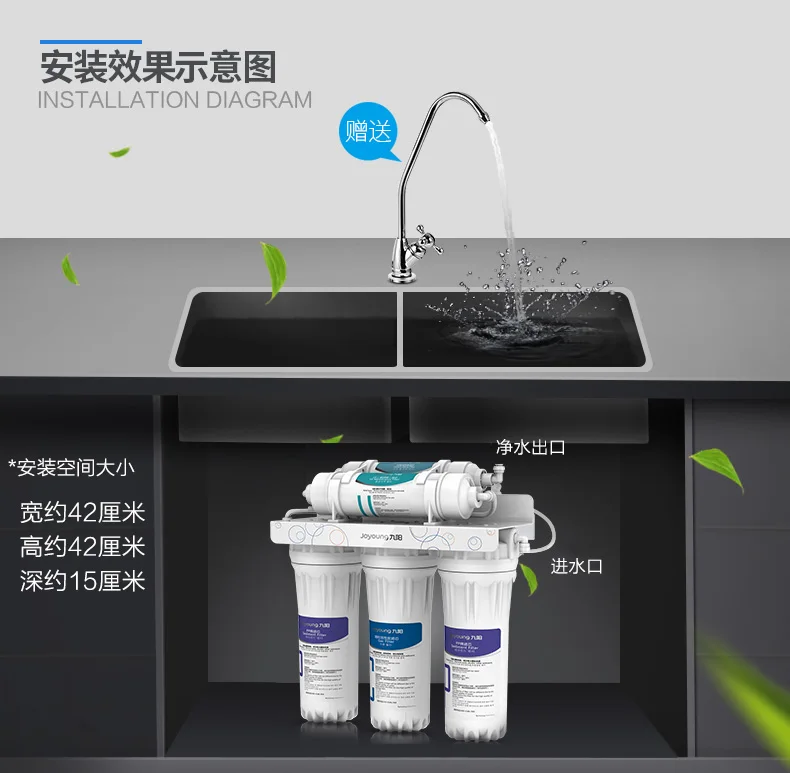 Известный бренд прямой питьевой кран фильтр для воды очиститель набор пятиступенчатая очистка ультрафильтрационная машина Filtro De Agua