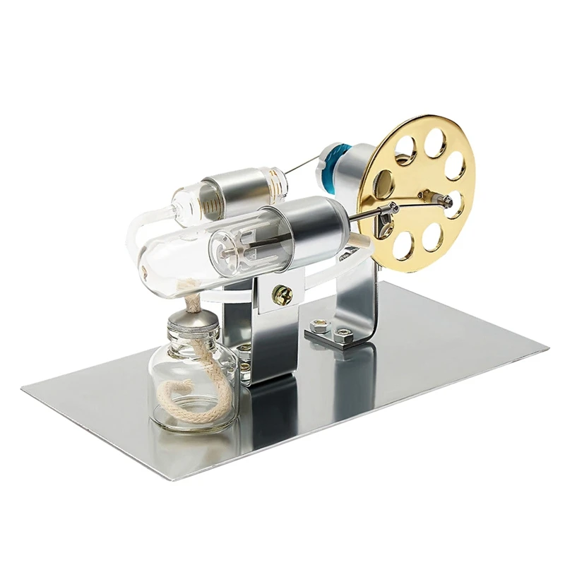 Mini Hot Air Stirling Engine Generator Model Toy with Mini Power Generator Motor 