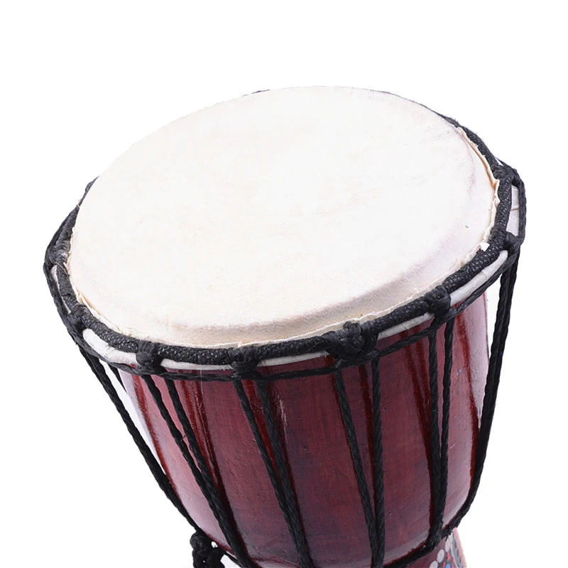 Djembe барабанщик перкуссия 6 дюймов Классическая живопись деревянный Африканский стиль ручной барабан для продажи мембраны с узором