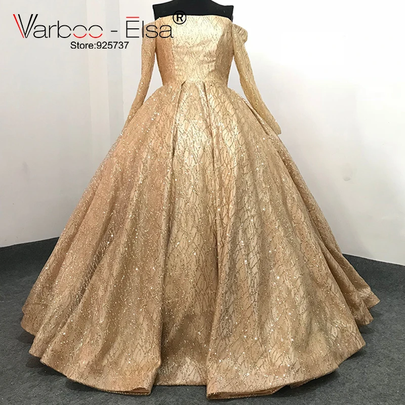 VARBOO_ELSA robe de mariee вечернее платье с открытыми плечами и воротником лодочкой на