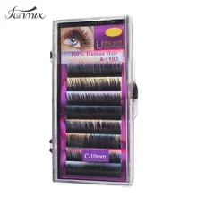 2017 Hot Sale 100% Human Hair False Eyelash Charming Natural Handmade Individual Fake Eyelashes C Curl Thick
