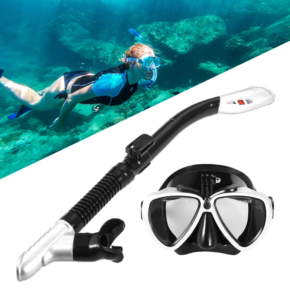 Lixada красочная маска для подводного плавания Snorkel SetAnti-fog плавательные очки для подводного плавания с легким дыханием сухая трубка маска для