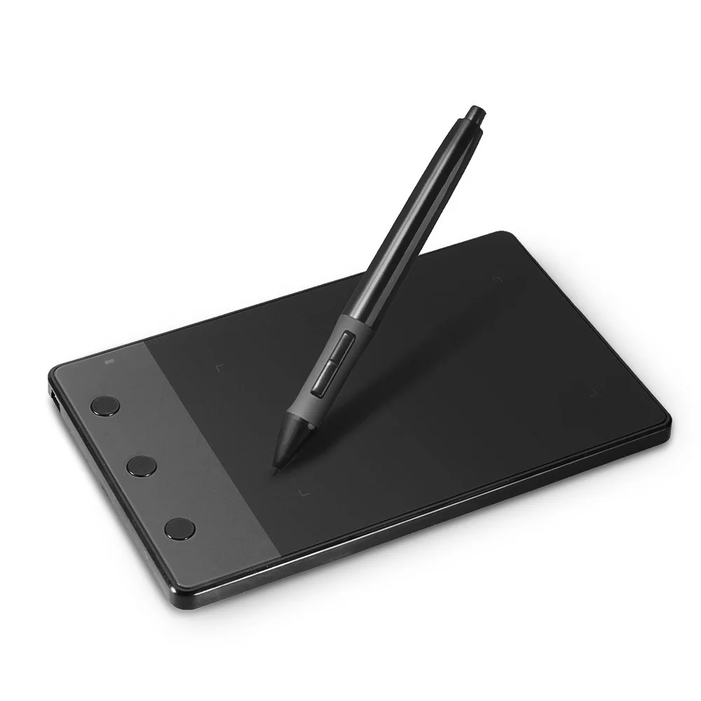 Pаспродажа Оригинальный Huion H420 графический планшет художественная доска для рисования + 10 дюймовая шерстяная подкладка сумка + два пальца противообрас...