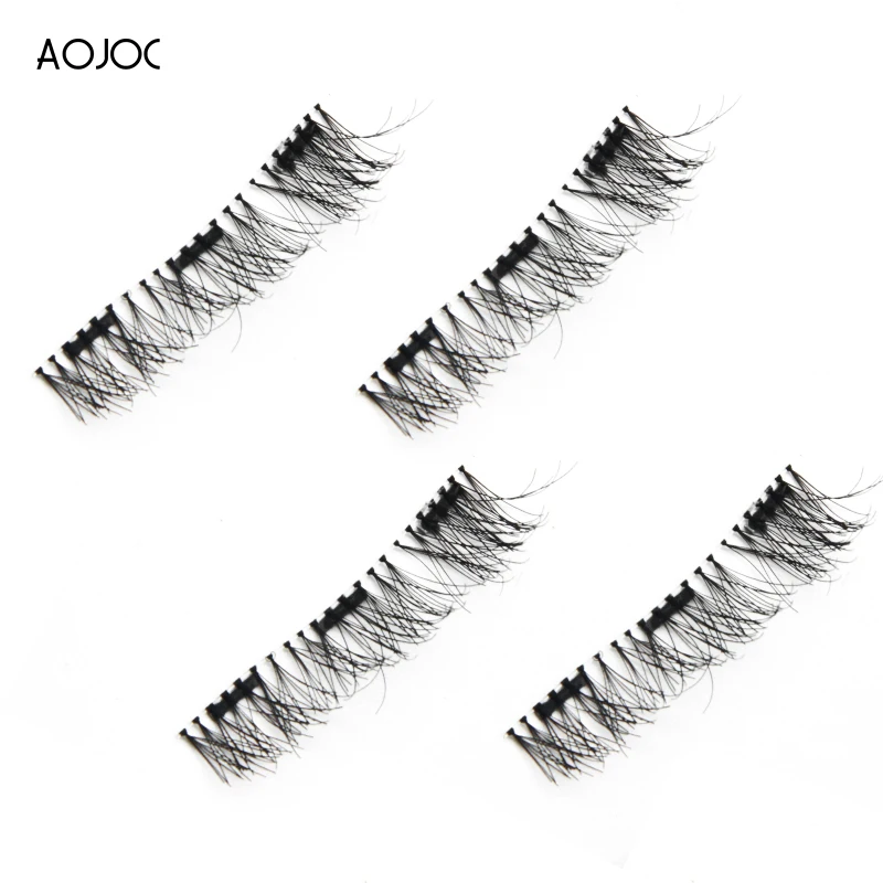 

2018 New False Eyelashes Makeup 6D Magnetic Eye Lashes 3 Magnet Fake EyeLashes Hand Made Strip Lashes lift kit cilios posticos