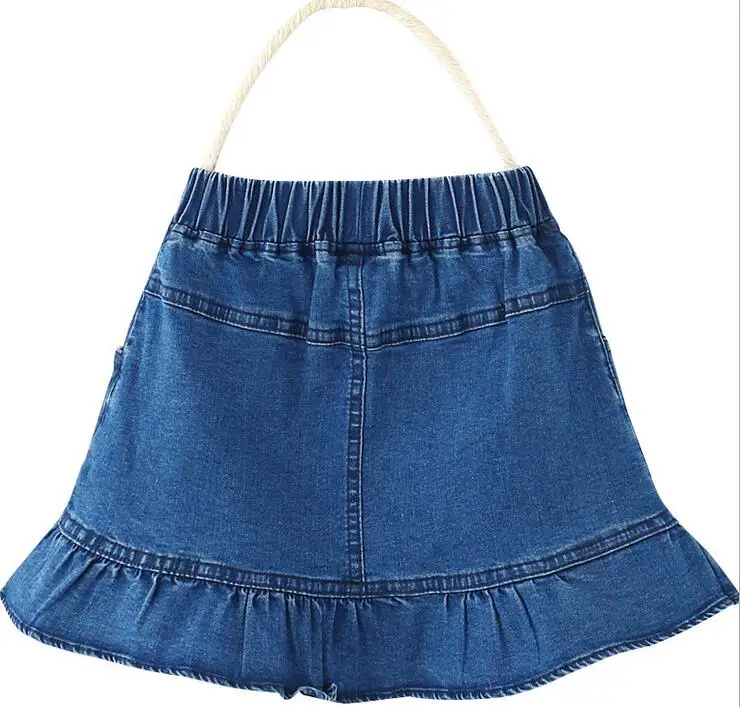 Джинсовая юбка с оборками заклепками на лето|skirt girl|skirt childrenskirt baby girl |