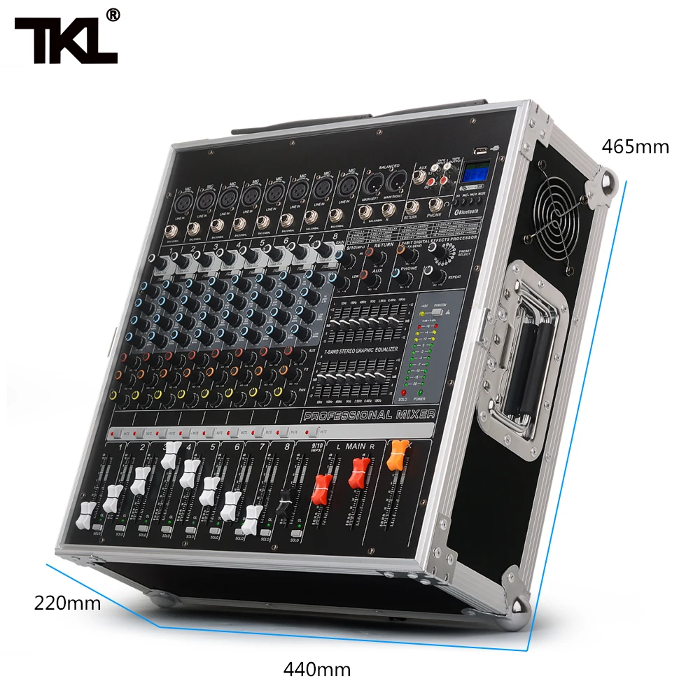 TKL PH2400 8 1200W Power Amplifier DJ Mixer
