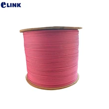 1000 м OM4 Волоконно-оптический дуплексный кабель 2,0 мм розовый цвет внутренний для волоконных патчкордов 1 км/рулон ftth провода 1 км/рулон ELINK LSZH Куртка
