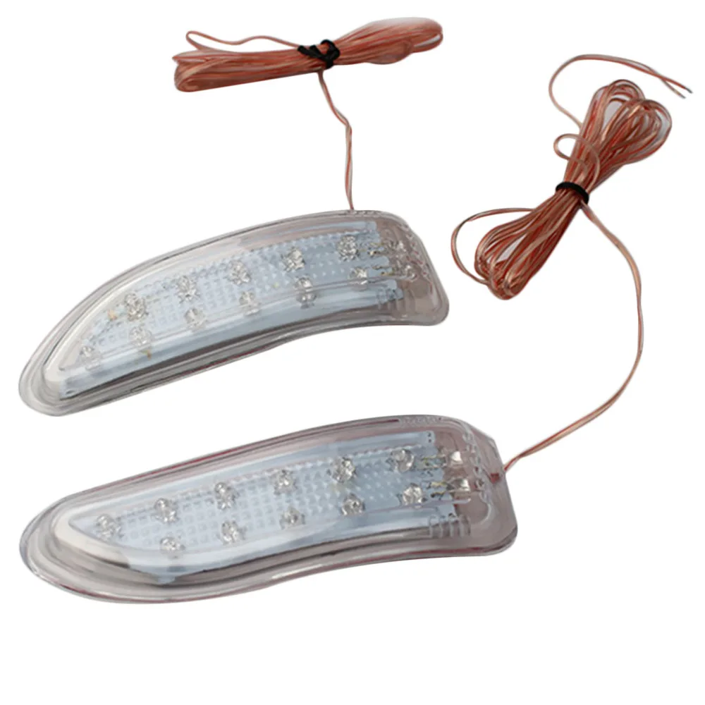 

New Universal Car 2 Pcs Best Blade Shape Auto Rearview Side Mirror Turn Signal LED Lights Light Yellow Vehicle Parts Accessories