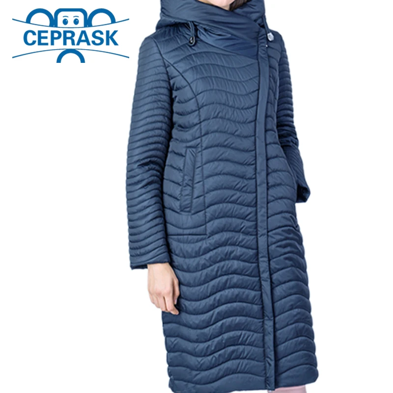 Новая коллекция весна-осень, Высококачественная Женская куртка, теплая, ветрозащитная, тонкая, Женская парка, длинная, плюс размер, Женское пальто CEPRASK