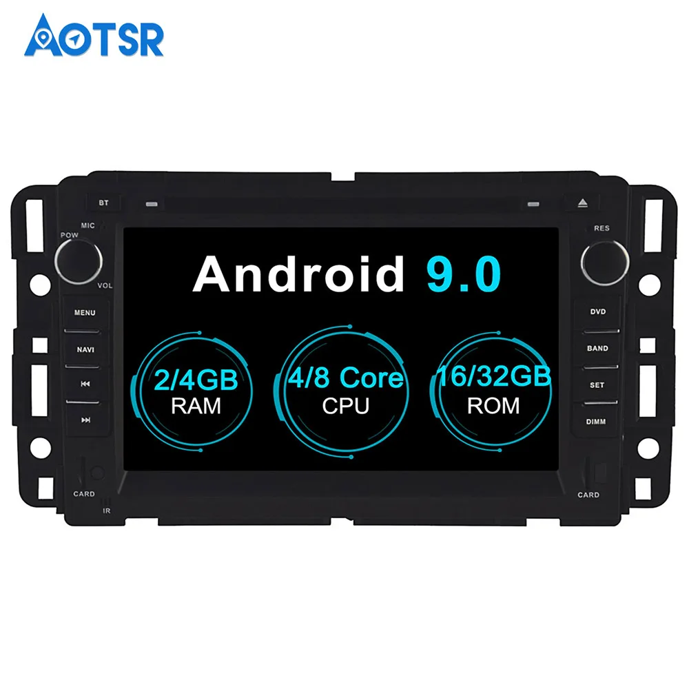 Aotsr Android 9 0 GPS навигация автомобильный dvd плеер для GMC Yukon Tahoe 2007 2012 мультимедиа радио