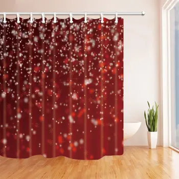 

custom curtains 12 Hooks Shower Curtain of Bling Bling Star and Snow on the Christmas, curtain shower Bathroom Decoration
