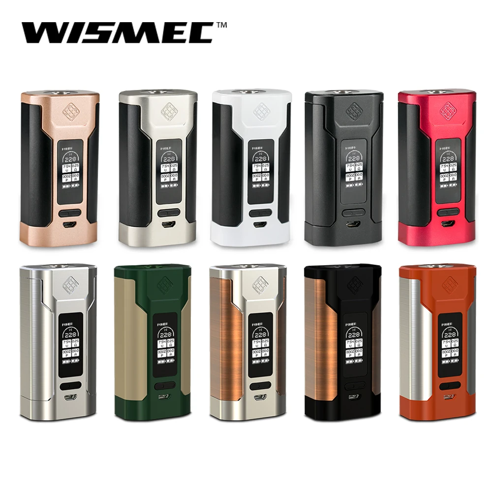 

Original Wismec Sinuous P228 TC Box Mod MAX 228W output VW/TC-Ni/TC-Ti/TCSS/TCR Mode Electronic cigarette serve as power bank
