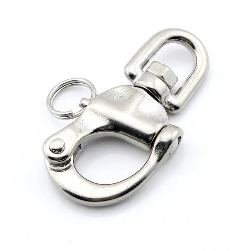 Small Size 70mm Bail Rigging Sailboat Swivel Snap Shackles 304