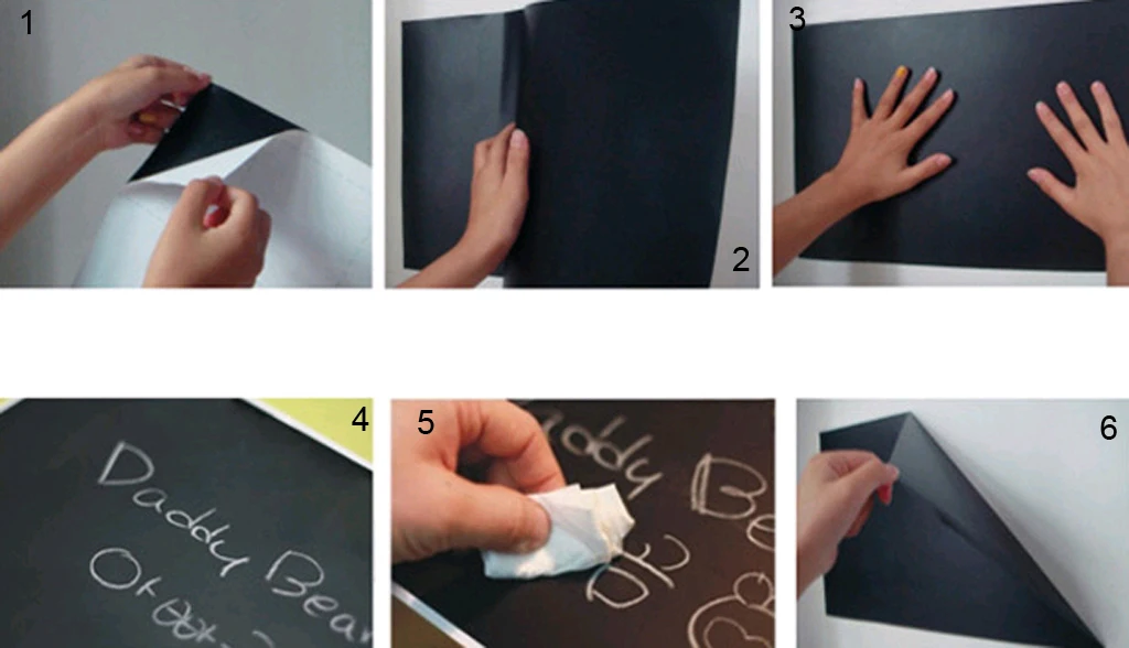 Write Vinyl Roll Sticker Adhesive Board Peel Writing Paint Blackboard Drawing Board Paint Paper 2m 45cm	