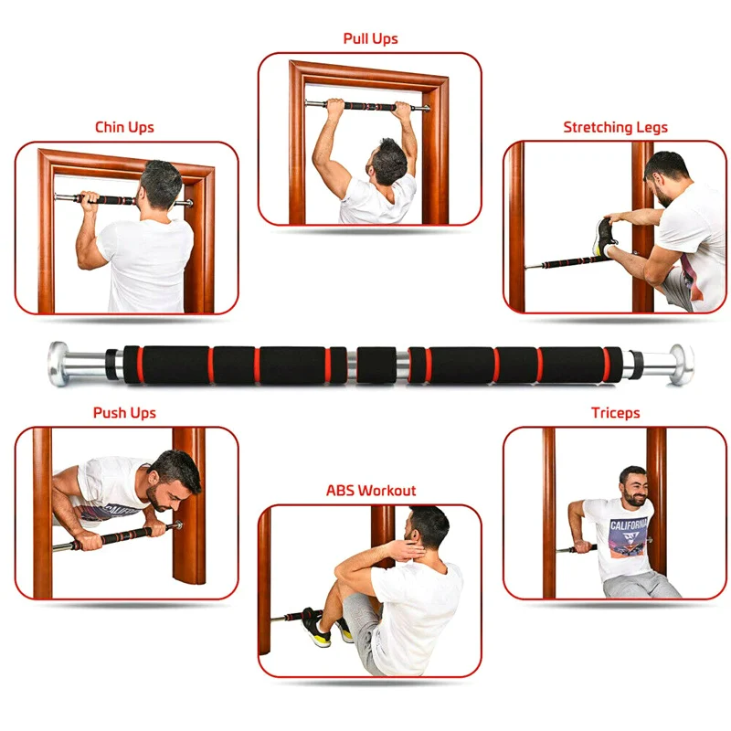 

Newly 1 Pcs Chin Pull Up Bar for Doorway with Comfort Grips Adjustable Exercise Equipment BFE88