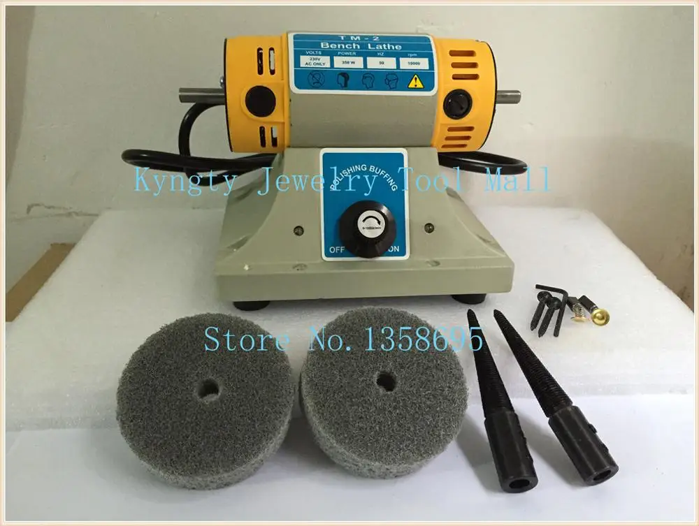 TM-2 Bijoux Rock Polissage Tampon Machine Bench Lathe Polisseuse 350 W accessoires