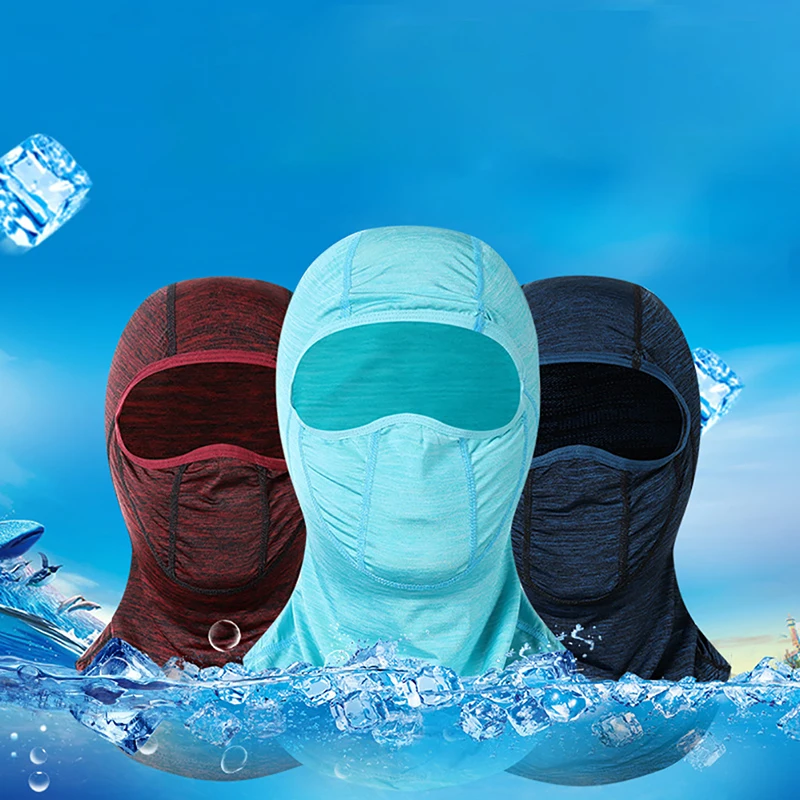 

Ice Silk Sunscreen Hooded Mask Summer Outdoor Riding Multi-function Balaclava Face Mask Sun Protection Scarf For Cycling Bike B