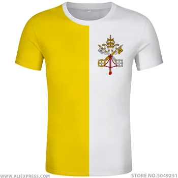 

VATICAN CITY STATE t shirt diy free custom made name number vat t-shirt nation flag va latin red country text logo photo clothes