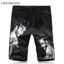 Летние Для мужчин шорты новая мода характер печати шорты для Для мужчин s Повседневное эластичный пояс Slim Fit Пляжные шорты Для мужчин M-5XL