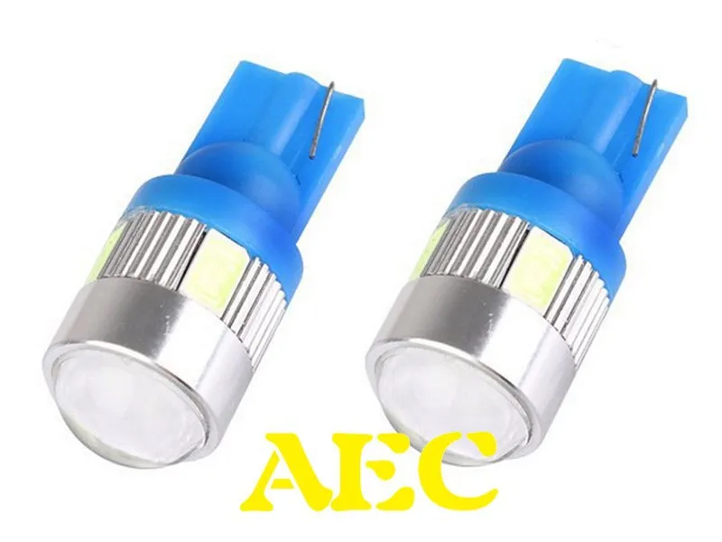 100X высокая мощность T10 светодиодный 5630 6SMD 3 Вт Объектив алюминиевый 5730 6 SMD 194 168 W5W