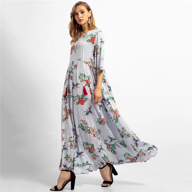 Dress Women Blue White