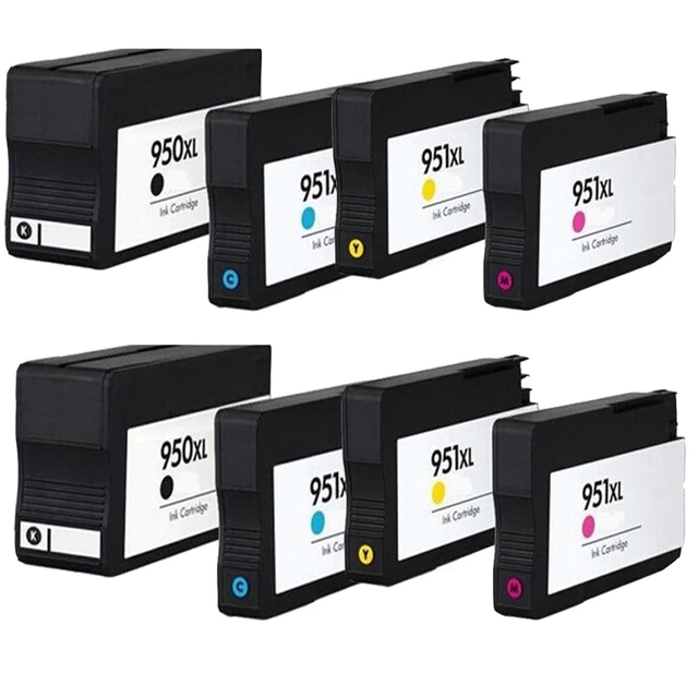 8x Cartouches D'encre pour hp 950 XL 951 Officejet Pro 8100 8600 plus 8610 8620 8630 Imprimante