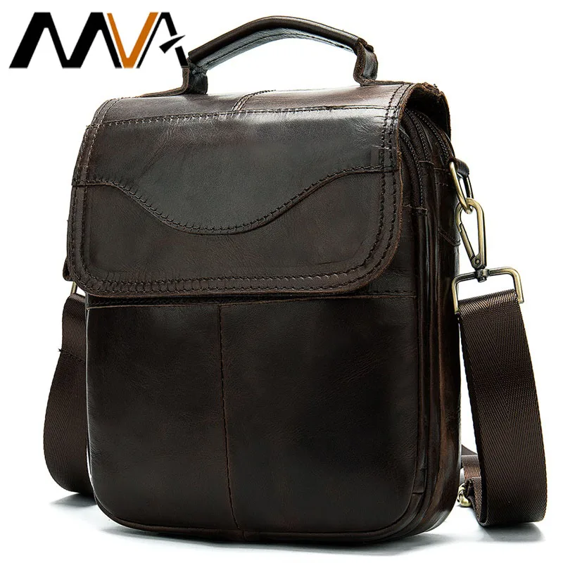 

MVA Men's Bag Messenger Bag Men Genuine Leather Crossbody Bags for Men Shoulder Bags Man Casual Flap Zipper Male Handbag 8558