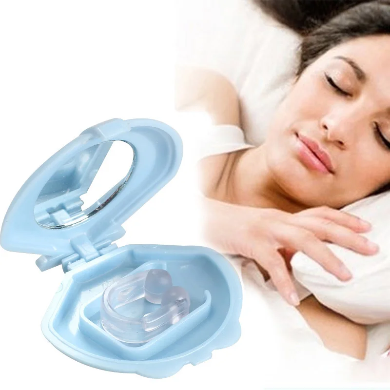 

1pcs Silicon Stop Snoring Nose Clip Anti Snore Sleep Apnea Help Aid Device Tray silicone Anti Snore Clip