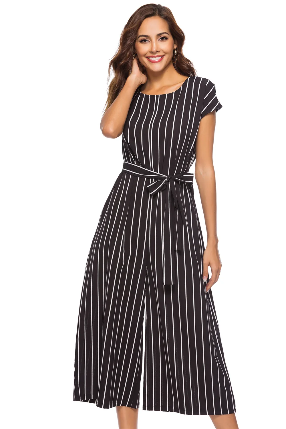 Elegant Striped Sexy Spaghetti  Rompers Womens Jumpsuit   Casual Wide legs Jumpsuits Leotard Overalls 2018 Free Shipping