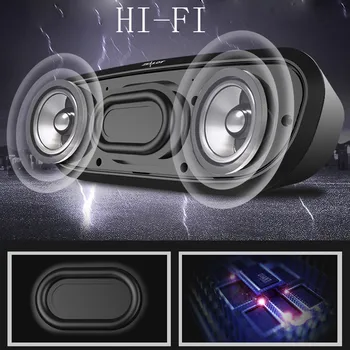 

HIPERDEL bluetooth speaker Wireless Portable HiFi Speakers Stereo Super Bass Music Sounder AUX TF C325