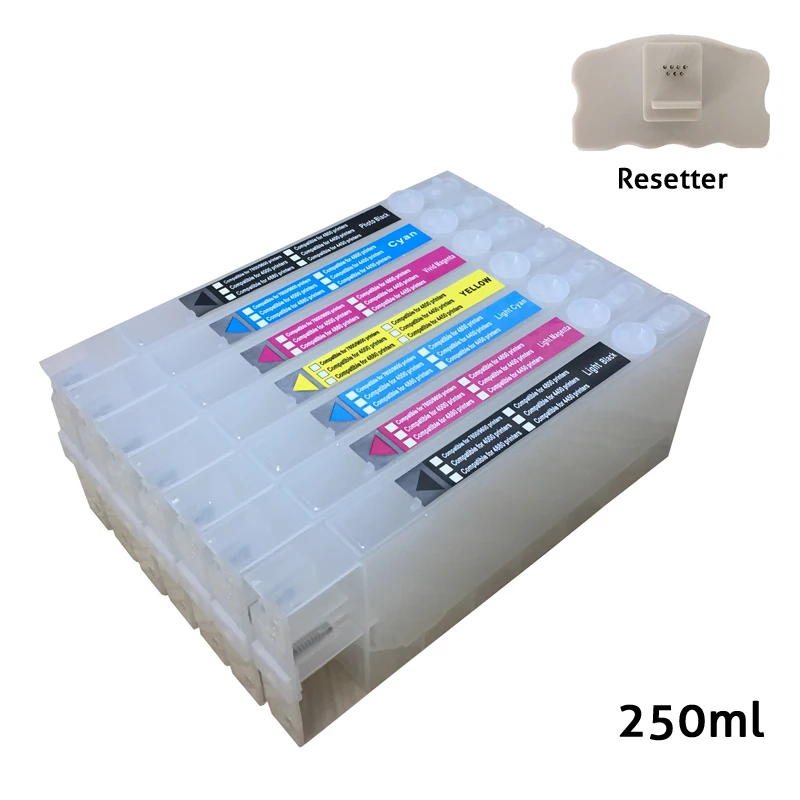 Big Discount ink cartridges for Epson 7600 9600 with chips and chip resetter refillable cartridge 7600 9600 with high quality Big Discount ink cartridges for Epson 7600 9600 with chips and chip resetter refillable cartridge 7600 9600 with high quality