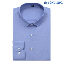 Новое поступление мужская полосатая Мода весна осень hihg qulatiy Мужская Супер большая 10XL рубашка с длинными рукавами плюс размер XXL-8XL9XL10XL